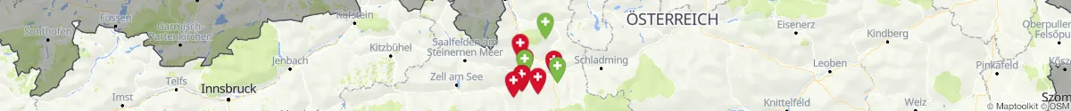 Map view for Pharmacies emergency services nearby Bischofshofen (Sankt Johann im Pongau, Salzburg)